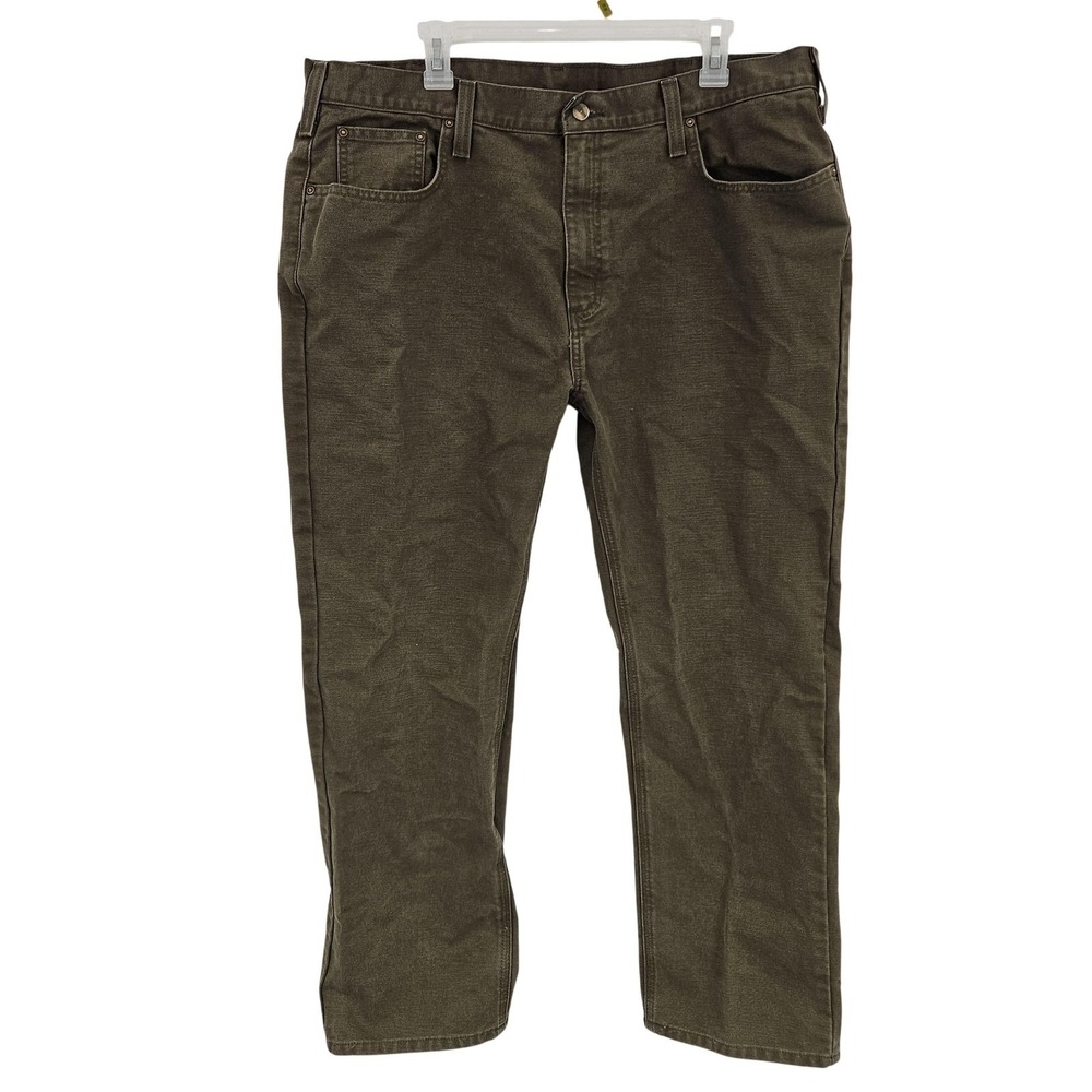 Carhartt Jeans Men 40x30 Brown Relaxed Straight Workwear Preppy Coastal‎ Grunge